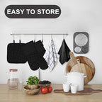 Oven Mitts Kitchen Towels and Dishcloths Pot Holders Sets, Oven Gloves Kitchen - Image 6