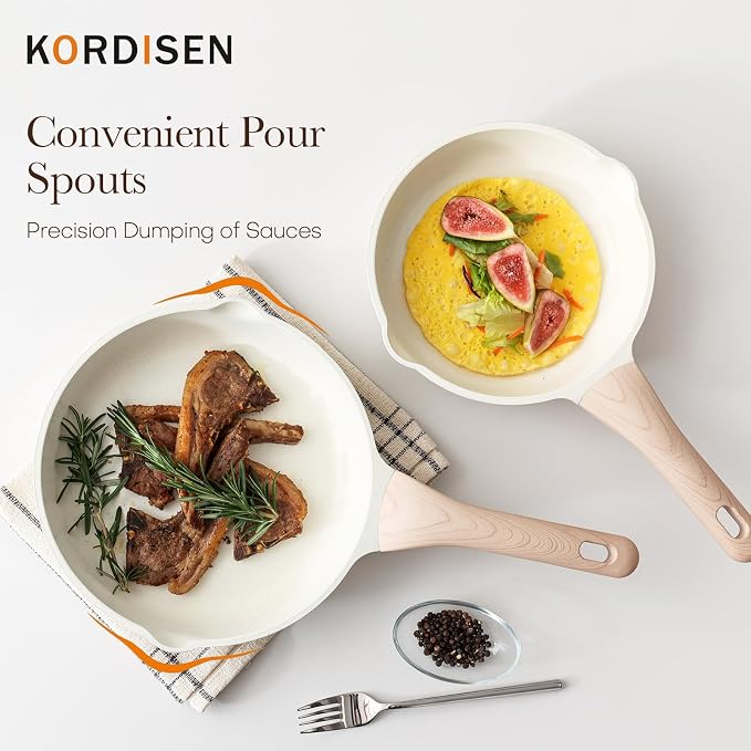 Kordisen Nonstick Ceramic Frying Pan Set, 3 Piece Ceramic Skillet Set, Healthy - Image 9