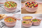Pera Mixing Bowls with Lids Set, 8 Piece, BPA Free Nesting Kitchen Bowl Set - Image 8