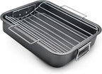 Large Roasting Pan With Rack 12” x 16” by Unknown