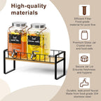 2-pack 1 Gallon Drink Dispenser, Glass Beverage Dispenser - Image 5