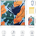 HIHOHO Beach Blanket Waterproof Sandproof Extra Large Beach Mat 79" X - Image 2