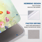 Spring Summer Daisy Dish Drying Mat 18 x 24 Inch Colourful Floral Pattern Dish - Image 4
