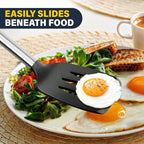 2 Pack Silicone Spatula Set, Solid & Slotted Turner - Image 5