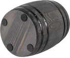 MyGift Wine Barrel Design Kitchen Utensil Crock, Vintage Gray Solid Wood - Image 7