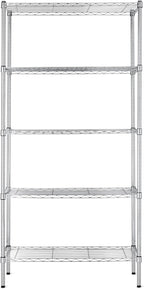 Amazon Basics 5-Shelf Adjustable Heavy Duty Steel Wire Rack, Space Saving - Image 6