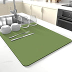 Dish Drying Mat for Kitchen Counter, Drying Mat for Dish Rack, Absorbent Hide by JuSiyley