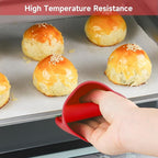 NEPAK 2 Pairs Oven Mitts Heat Resistant, Mini Silicone Oven Gloves, Pinch Grips - Image 4