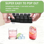 Ice Cube Trays for Freezer, 2 Pack Easy Release Slicone Ice Cube Tray - Image 3