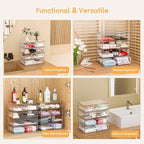 Clear Stackable Makeup Organizer - Image 7