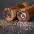 Salt and Pepper Mill Set with Tray, Adjustable Ceramic Grinder Salt Mill - Image 4