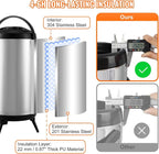 VEVOR Stainless Steel Insulated Beverage Dispenser, 2.4 Gallon 9.2 Liter - Image 3