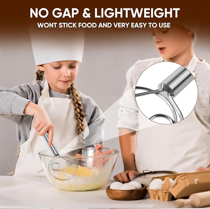 Maxjoy Danish Dough Whisk Stainless Steel Hook Dutch Style Bread Mixer - Image 7