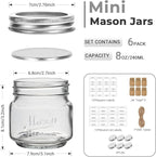 Eathtek 8 oz Glass Mason Jars - Image 2