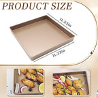 11 Inch Square Cake Pan, 2 Inch Deep Baking Pan Nonstick Cookie Sheet Brownie - Image 2