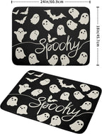 Halloween Dish Drying Mat for Kitchen Counter 18x24 Cute Ghost Black Spooky - Image 2