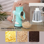 Rotary Cheese Grater with Handle-Versatile Cheese Grater Non-Slip Suction Base - Image 3