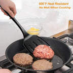 Silicone Cooking Utensils Set, Heat Resistant and large Non Stick Spatulas & - Image 7