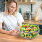6.3 Qt Large Glass Mixing Bowl, 12.3" Clear Glass Salad Cooking Bowls - Image 5