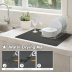 Dish Drying Mats for Kitchen Counter, Waterproof Coffee Mat for Countertop - Image 2