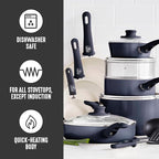 GreenLife 16 Piece Nonstick Cookware Set, Soft Grip Non-Toxic PFAS-Free Ceramic - Image 5