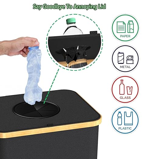 Recycling Bin for Kitchen Indoor Home, Large 100L/ 26 Gallon Recycle Bin - Image 4