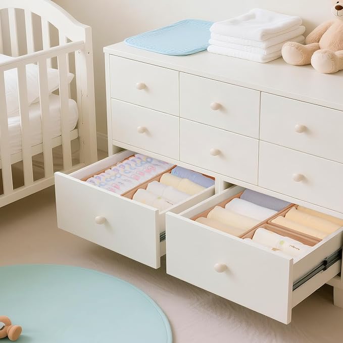 Criusia Drawer Organizer Clothes, 10 Pack Dresser Organizer - Image 4