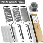 Vovoly 4-Pcs Pro Set Zester Grater Set, Cheese Grater - Image 9