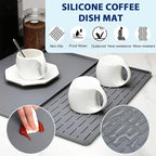 Silicone Coffee Mat 24" x 16", Heat Resistant Non Slip Leak Proof - Image 4