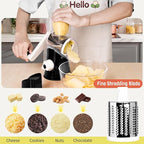 X Home Rotary Cheese Grater for Kitchen, Shredder - Image 5