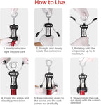 IPOW Wine Opener, Zinc Alloy Wine Bottle Opener, Wing Corkscrew Heavy Duty - Image 7