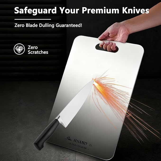 3-Pack Titanium Cutting Board Set, Non-Slip & Double-Sided Design, 100% Pure - Image 6