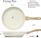 ESLITE LIFE Nonstick Ceramic Frying Pan Skillet, Non-Toxic Egg Omelette Kitchen - Image 2