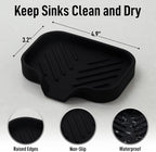 Zulay Kitchen Small Silicone Sponge Holder – Space-Saving Sink Organizer Tray - Image 4