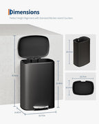 Garvee 13 gal / 50 L Metal Kitchen Trash Can - Image 6