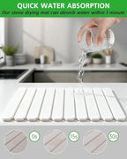 Stone Drying Mat for Kitchen Counter 16x24 Inch, Diatomaceous Dish Drying Mat - Image 2
