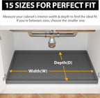 TigeJoy 37" x 22" Under Sink Mats - Image 7