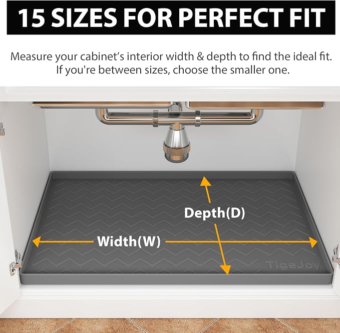 TigeJoy 22" x 19" Under Sink Mats - Image 7