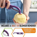 Spring Chef Professional Purple Swivel Vegetable Peeler - Image 5