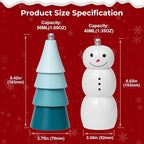 Christmas Salt and Pepper Grinder Set, Snowman & Tree Refillable Salt and - Image 5