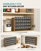 NESAPTO Spice Rack Organizer for Cabinet, Wood 4-Tier Vertical Seasoning - Image 6