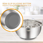 Wildone Mixing Bowls with Airtight Lids Set, with Grater Attachments & Non-Slip - Image 5