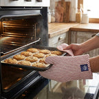 Encasa XO Heat Resistant 100% Cotton Oven Glove & Potholder Set - Image 7
