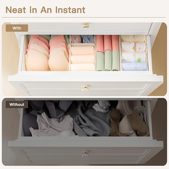 Criusia Drawer Organizer Clothes, 24 Pack Dresser Organizer - Image 4