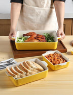 Sweejar Ceramic Bakeware Set, Rectangular Baking Dish - Image 3