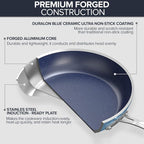 Nuwave 7pc Cookware Set Healthy Duralon Blue Ceramic Nonstick Coated, Diamond - Image 3