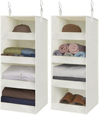GRANNY SAYS 4-Shelf Hanging Organizer, Closet Hanging Shelves, Space Saver by GRANNYSAYS