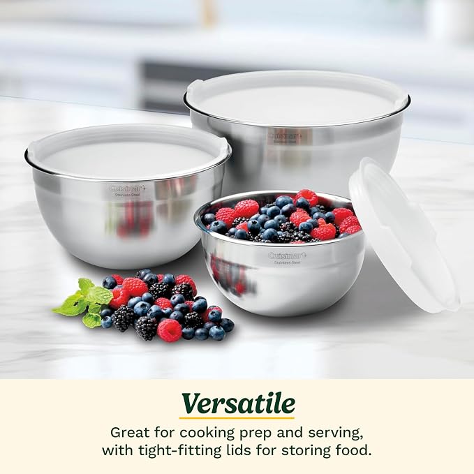 Cuisinart Mixing Bowl Set, Stainless Steel, CTG-00-SMB - Image 3