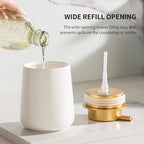 Enra Ceramic Soap Dispenser, 12 Oz Wide-Mouth Hand Lotion Dispenser - Image 2