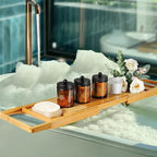 Amolliar Amber Glass Qtip Holder, Apothecary Jars - Image 6